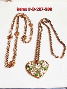 2Gold Chain Necklaces, items # B-287-288, . wt. 93 grams.